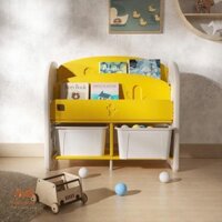 Kệ đựng đồ chơi cho bé bo tròn màu kem hình gấu rèn luyện montesori cho trẻ em