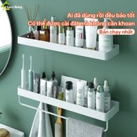 Kệ đựng đồ có móc treo khăn tiện dụng AIGE, kệ dựng đồ đặt ở bếp hoặc toilet, kệ đựng dồ chất lượng