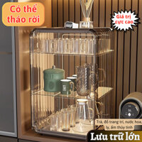 Kệ Đựng Đồ Cốc Mỹ Phẩm Trong Suốt MM HOUSE Chất Liệu Arylic Đựng Ly Ấm Trà  Bình Sữa Rượu Vang Chống Bụi Decor Nhà Cửa