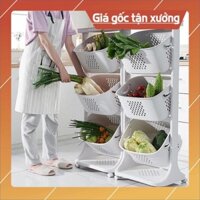 Kệ đựng đồ đa năng 3 tầng, 2 tầng có bánh xe di chuyển nhựa Song Long, kệ để rau củ quả.......