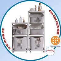 Kệ đựng đồ đa năng 4 tầng có bánh xe Việt Nhật (5567) nhựa plastic, dễ dàng di chuyển hàng chuẩn loại 1 -Buôn rẻ 01233