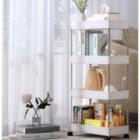 Kệ đựng đồ đa năng 4 tầng, Kệ spa đựng đồ dùng có bánh xe đẩy đa năng LH96