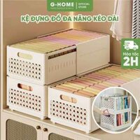 Kệ đựng đồ đa năng Ghome xếp quần áo hộp đựng đồ gấp gọn mở rộng tiện lợi có tay cầm KE24