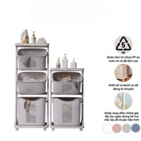 Kệ đựng đồ đa năng,kệ nhựa 3 tầng có bánh xe,Kệ đựng đồ nhà tắm NHỰA VIỆT NHẬT 5567