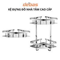 Kệ đựng đồ nhà tắm gắn tường kệ thẳng nhà tắm có móc treo đồ inox sus304 cao cấp Debas 1501 1502 1503 1504