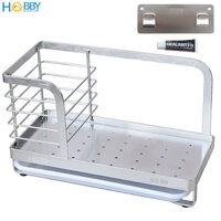 Kệ đựng đồ rửa chén 2 ngăn dán tường inox 304 Hobby home decor KRC7