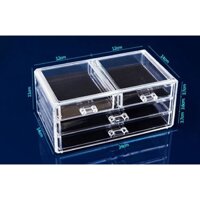 Kệ đựng đồ trang điểm để bàn nhựa trong suốt - Hộp đựng mỹ phẩm sang trọng