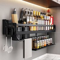 Kệ Đựng Gia Vị 2 Tầng Treo Tường Kệ Nhà Bếp Đa Nnăng