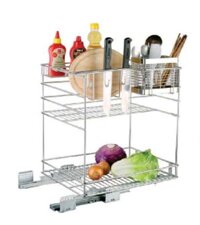 Kệ Đựng Gia Vị Dùng Trong Tủ Bếp Có Ray Trượt Inox Cao Cấp Navier NV-3545