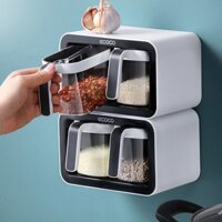 Kệ đựng gia vị Ecoco 2 ngăn hàng chính hãng trang trí nhà bếp tiện dụng - KE2NGAN E2006