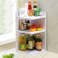 Kệ đựng gia vị kệ nhà bếp kệ sách góc tường gỗ MDF cao cấp nhập khẩu dễ lau chùi lắp ghép - Nadecor