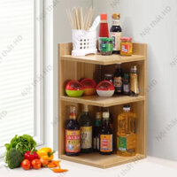 Kệ đựng gia vị kệ nhà bếp kệ sách góc tường gỗ MDF nhập khẩu dễ lau chùi lắp ghép