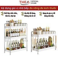 Kệ đựng gia vị nhà bếp inox đa năng 2 tầng, 3 tầng, Giá để gia vị, để đồ  nhà bếp nhỏ gọn đa kích thước - THEA