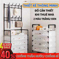Kệ Đựng Giày Dép 5 Tầng Luxe CribCo, Có Màng Chống Bụi, Tặng Kèm 8 Móc Treo