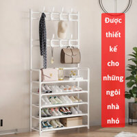 Kệ Đựng Giày Dép 5 Tầng Luxe CribCo Có Màng Chống Bụi Tặng Kèm 8 Móc Treo
