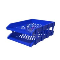 Kệ đựng hồ sơ bằng nhựa đựng - kệ 2 tầng - KT: 25cm x 45cm