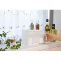 Kệ đựng hộp gia vị Inomata 700ml - Hàng nội địa Nhật Bản - Trắng