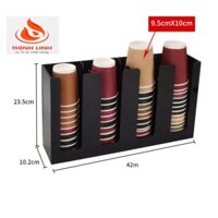 Kệ Đựng Ly Cốc Trà Sữa - Cafe - Take Away 4 Ngăn