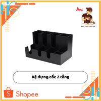 Kệ đựng ly/cốc nhựa đem đi 2 tầng 9 ngăn - Dụng cụ pha chế