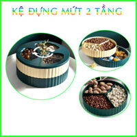 Kệ Đựng Mứt, Bánh Kẹo 2 Tầng Hình Hươu Xoay 360 Độ Phong Cách Hiện Đại