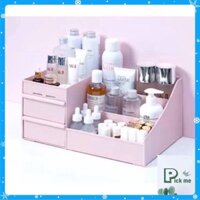 Kệ đựng mỹ phẩm 3 tầng 2 ngăn kéo, hộp đựng đồ trang điểm, makeup bằng nhựa cao cấp H1