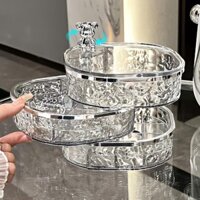 Kệ Đựng Mỹ Phẩm 3 Tầng Xoay 360 Độ Bằng Nhựa . Kệ Đa Năng 3 Tầng