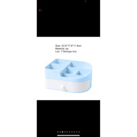 Kệ đựng mỹ phẩm để bàn 2 tầng có ngăn kéo - kệ để mỹ phẩm size lớn chống bụi – BLUE DEER