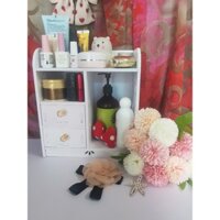 Kệ đựng mỹ phẩm (K18) có ngăn kéo, núm vàng