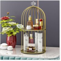 Kệ đựng mỹ phẩm lồng chim nhiều tầng đựng đa năng để nước hoa , bánh ngọt decor nội thất phòng ngủ