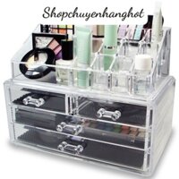 Kệ Đựng Mỹ Phẩm🍒FREESHIP🍒 Khay đựng mỹ phẩm Bằng Nhựa MICA 4 Tầng Size Lớn
