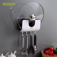 Kệ đựng nắp Ecoco có 4 móc, giá treo nắp nồi nhà bếp