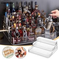 Kệ đựng nước hoa để bàn COFORDOS, Bộ sắp xếp màn hình sơn móng tay trong suốt loại thang, Giá đỡ mỹ phẩm 3 tầng bền bỉ
