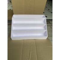 Kệ đựng nước hoa, sơn móng, son môi màu trắng siêu đẹp