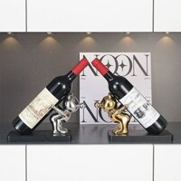 kệ đựng rượu vang, giá đỡ rượu vang hình gấu decor phòng