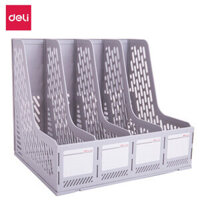 Kệ đựng tài liệu 4 ngăn Deli Xám