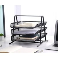 Kệ đựng tài liệu 💓CH💓  Kệ, giá 3 tầng đựng tài liệu, hồ sơ văn phòng  A4 bằng kim loại 9377