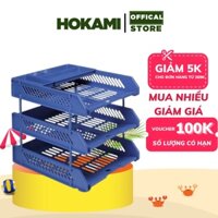 Kệ đựng tài liệu văn phòng phẩm 3 tầng để bàn dùng trong văn phòng - HOKAMI STORE