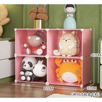 Kệ đựng túi xách-Kệ đựng đồ 4 ngăn bằng nhựa lắp ghép đa chức năng