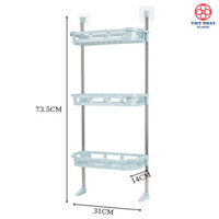 Kệ gác toilet 3 tầng 5581-3, Kệ phòng tắm cao cấp, Kệ để đồ gắn tường - Gia Dụng Tiện Ích HN