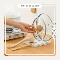 Kệ gác vung muỗng kim loại HATDAUXIUXIU, Giá đỡ vung muỗng thìa đũa sang trọng