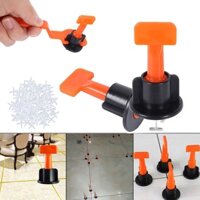 Ke Gạch Ốp Lát, Bộ 50 ke cân bằng lát phẳng gạch, tái sử dụng được + Tặng 100 dấu cộng, kèm cờ lê