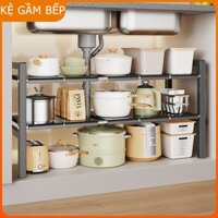 Kệ Gầm Bếp Để Xoong Nồi Chảo Dưới Gầm Bồn Rửa, Kệ Để Đồ Nhà Bếp Đa Năng Thay Đổi Kích Thước MKS034