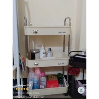 Kệ Gấu Để Đồ 3 Tầng Đa Năng SUN.MI, Kệ Đựng Đồ Có Bánh Xe Đẩy Đa Năng