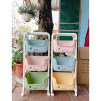 Kệ gấu HOKORI có bánh xe đa năng, làm Kê Đựng Đồ Chơi, Kệ Sách Cho Bé.