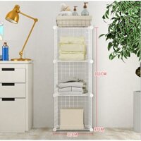 KỆ GHÉP LƯỚI SẮT 3 TẦNG TẶNG BÚA GỖ