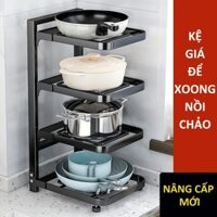 Kệ giá để xoong nồi 2 tầng 3 tầng 4 tầng 5 tầng bằng thép có thể điều chình kích thước độ cao TT05