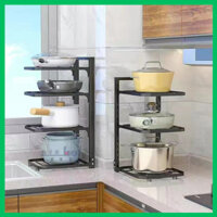 Kệ Giá Để Xoong Nồi Chảo ,Kệ Bếp Đa Năng , kệ 2-3-4 tầng khung kẽm cao cấp siêu tiện lợi