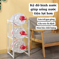 Kệ Giá Đỡ Bình Nước Tiện Dụng, Khung Sắt Sơn Tĩnh Điện Chịu Lực Tốt, Kệ Trang Trí Decor Phòng, 3-4 Tầng,
