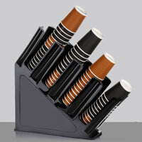 Kệ Giá Đựng Cốc Ly Uống Trà Sữa Nhựa ABS - Khay úp cốc nhựa nghiêng take away cao cấp đẹp dày dặn Màu Đen