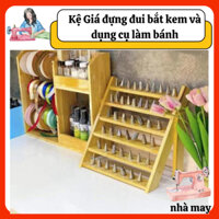 Kệ Giá đựng đui bắt kem và dụng cụ làm bánh,được làm bằng gỗ tự nhiên chắc chắn, kệ 66 đui và 33 đui